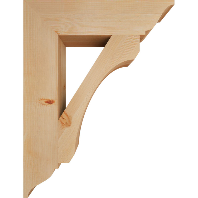 Support en bois rustique traditionnel BKTLEC01, Douglas (lisse), H 34 po x l 5,5 po x P 26 po