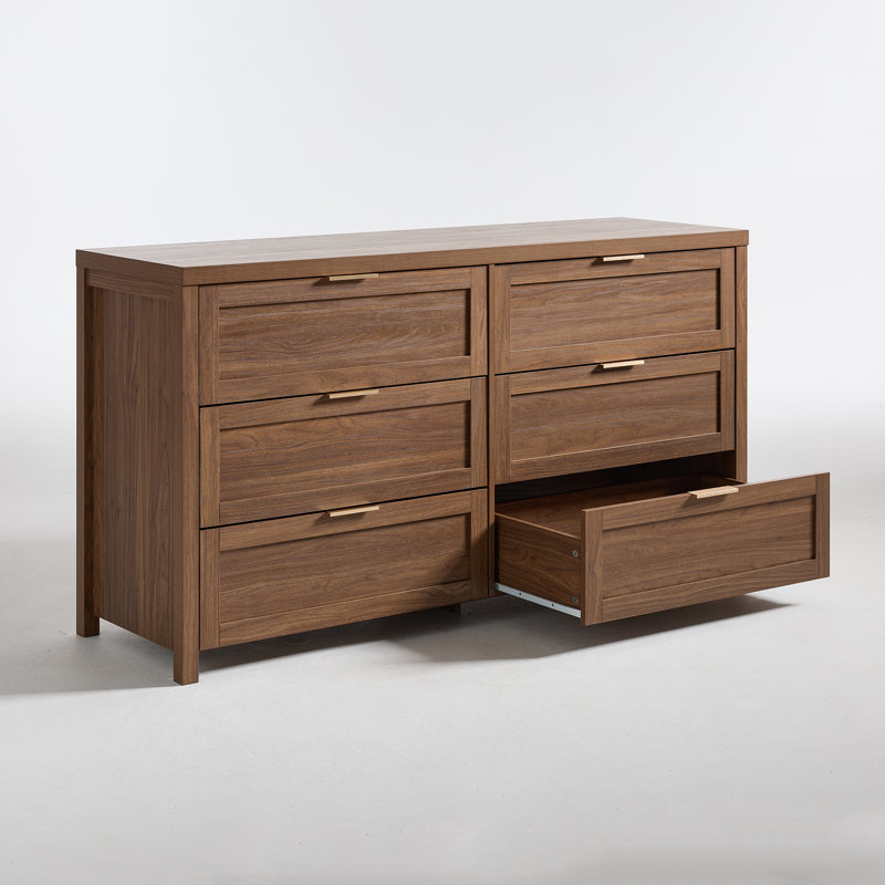 Commode 6 tiroirs Allenside, Noyer spécial