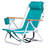 Folding Beach Chair, 4 Position Portable Backpack Foldable Camping Chair With Headrest Cup Holder And Wooden Armrests, Green