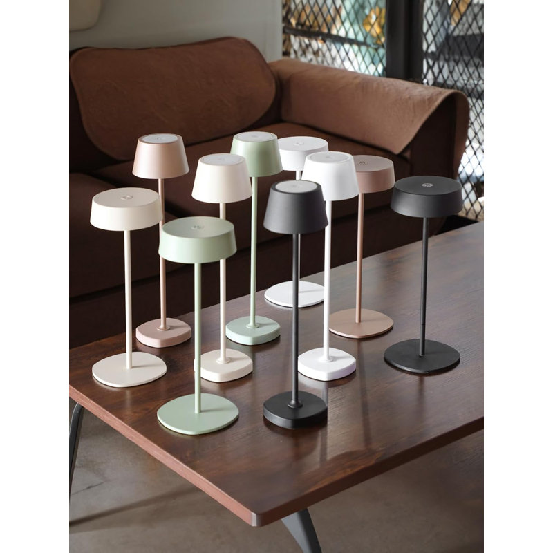 LED Rechargeable Wireless Table Lamps, IP54, Touch Control, Dimmable, 2700K Soft White, Black