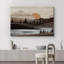 «Western Wood Effect Landscape Sunset Mountain Range River Nature Abstract Farmhouse Wall Decor Room», reproduction d'art sur toile-93389341-93389342