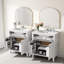 Meuble-lavabo 60 po avec lavabo double 60 po - tiroir escamotable, portes à fermeture en douceur, tablette en U-1584613606