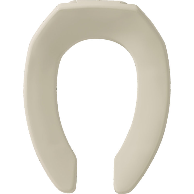 Siège de toilette allongé en plastique, Os, Standard