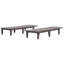 Ensemble 2 pièces de chaises longues d'extérieur avec dossier réglable pour patio, piscine ou plage-278465494