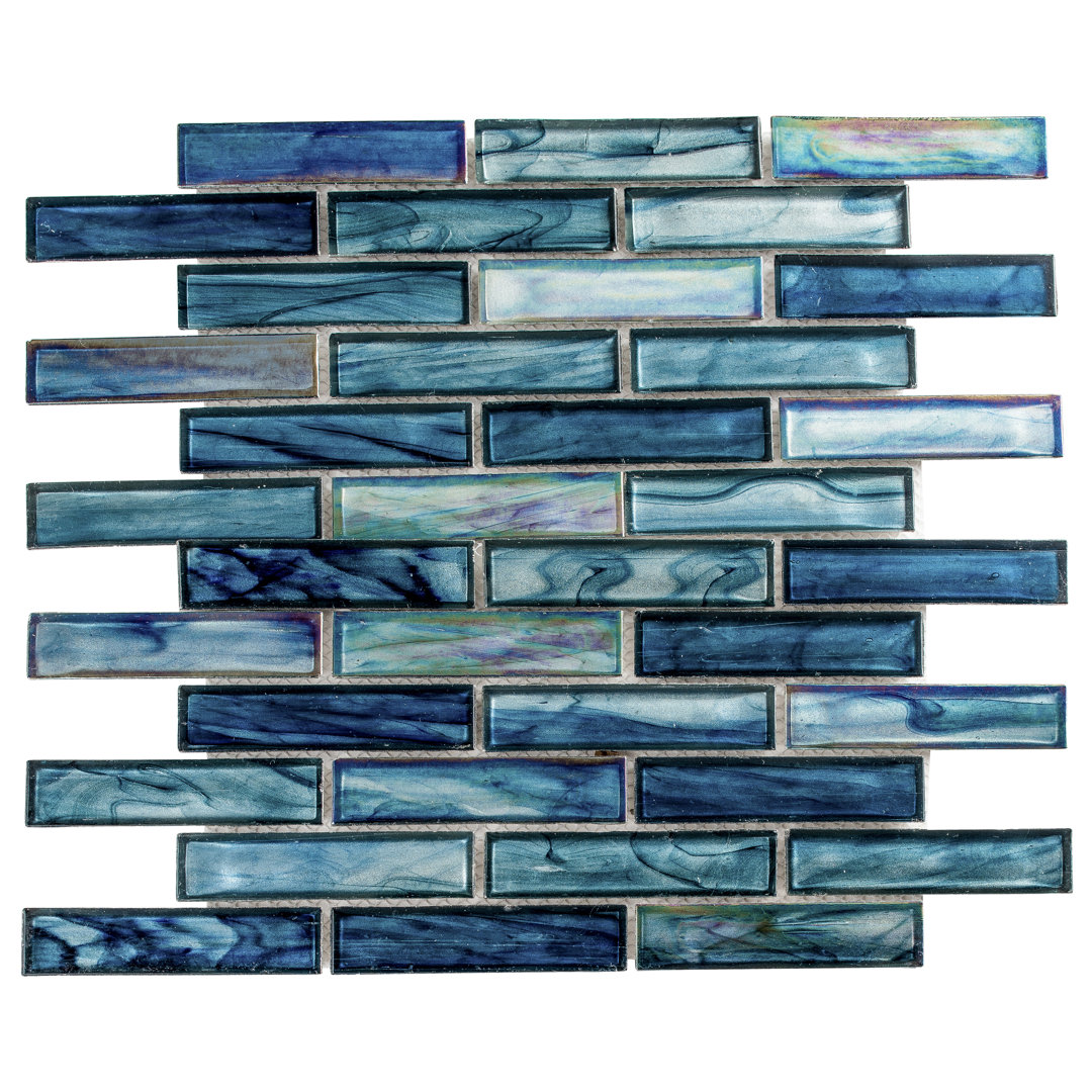 Kaleido Brotto 11" Glass Brick Joint Mosaic Kitchen Backsplash, Bathroom, Shower, Wall and Floor Tile Andova