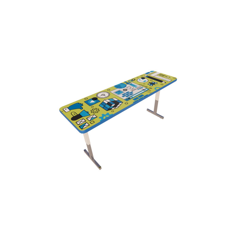 Matériel informatique et technologie - Tables avec pieds à piédestal et gestion des câbles, H 29 po x l 60 po x P 18 po