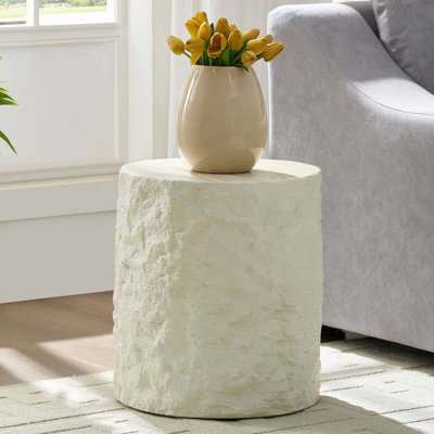 15.75" Round Fiberglass End Table