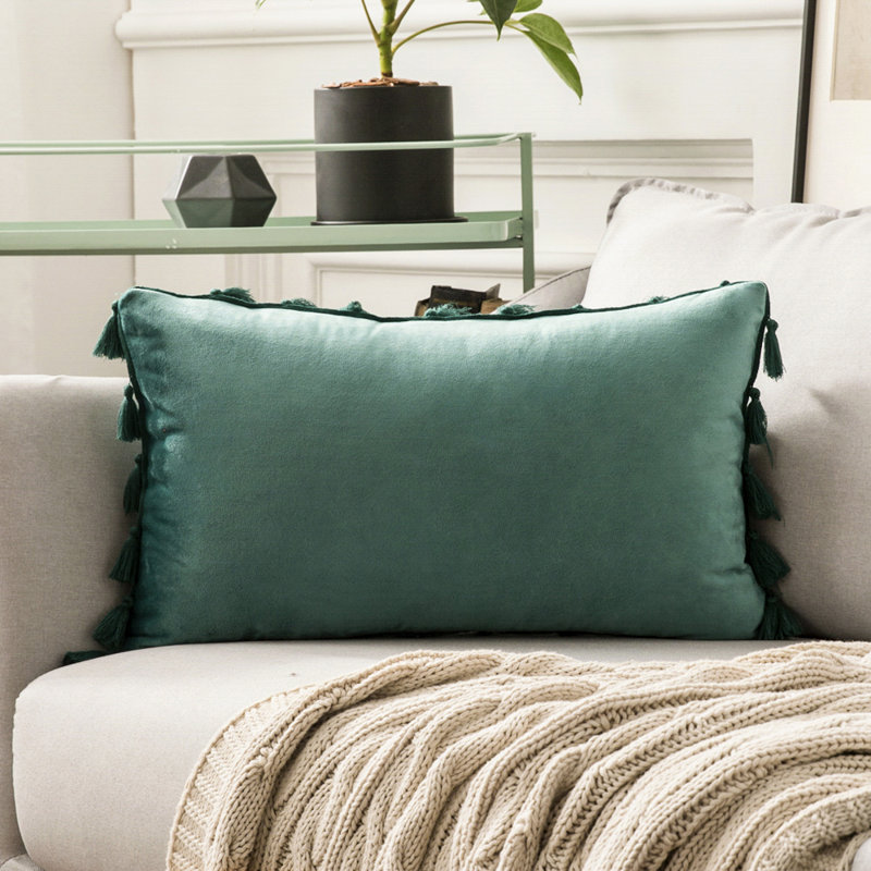 Velvet Pillow, Teal, Pillow Cover Only - No Insert