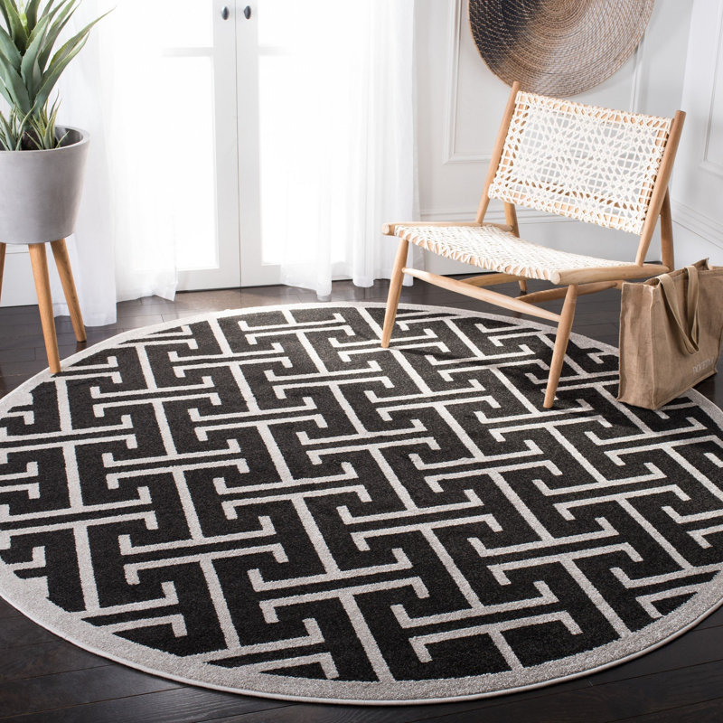 Thornbury Performance Geometric Rug, Round 7'