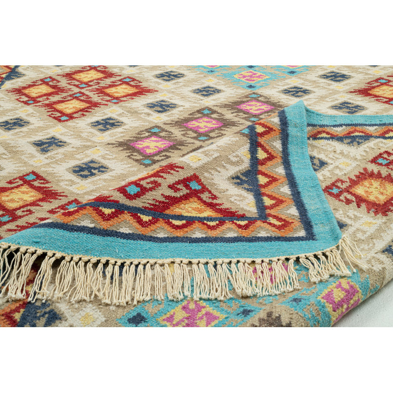 Daveric Southwestern Wool Hand Woven Area Rug, Rectangular 160 x 230cm