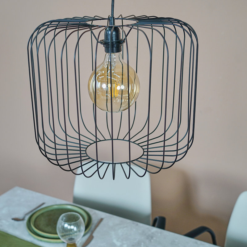 32cm H Metal Novelty Pendant Shade ( Screw On ) in Black