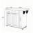46" Rubber Wood Drop-Leaf Countertop Kitchen Cart With Internal Storage Rack & Towel Rack-1942565193
