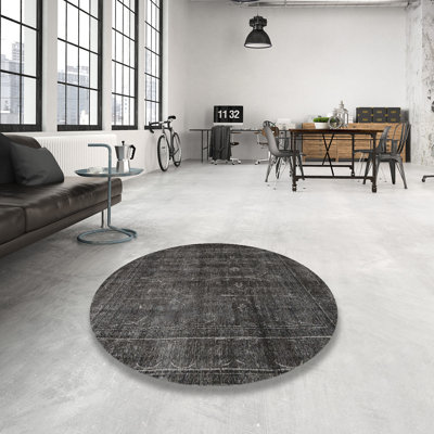 Tapis oriental gris anthracite