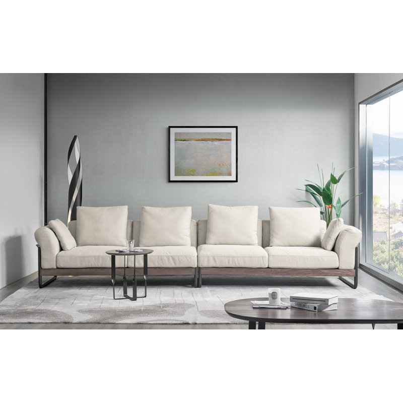 Ivory Shore Print by Victoria Primicias, Black Framed Paper, 24" H x 30" W