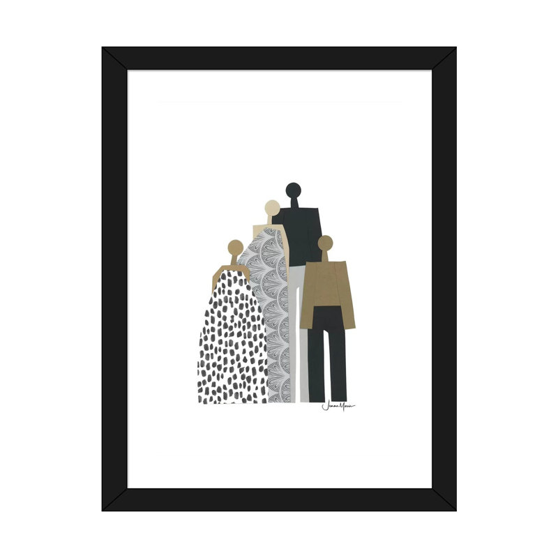 Reproduction d’art sur bois de Lou Lou par Lou Lou, H 24 po x l 16 po x P 1 po, Papier noir, Blanc