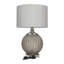 Lampe de table en verre gris avec motif à chevrons
