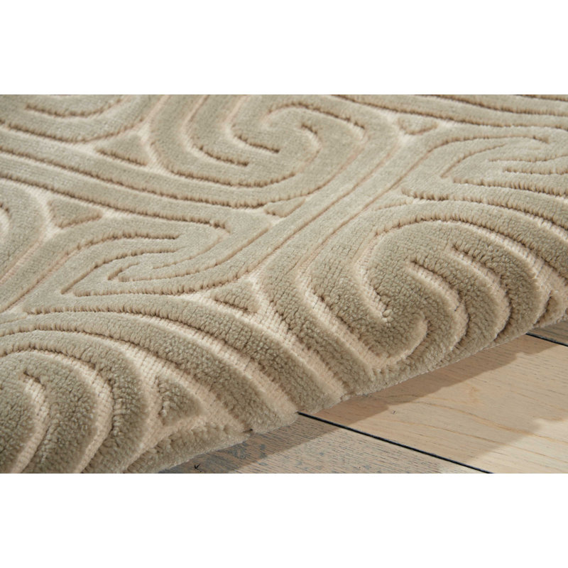 Tapis de zone brun clair Marietta, Tapis de couloir 2 pi 3 po x 8 pi
