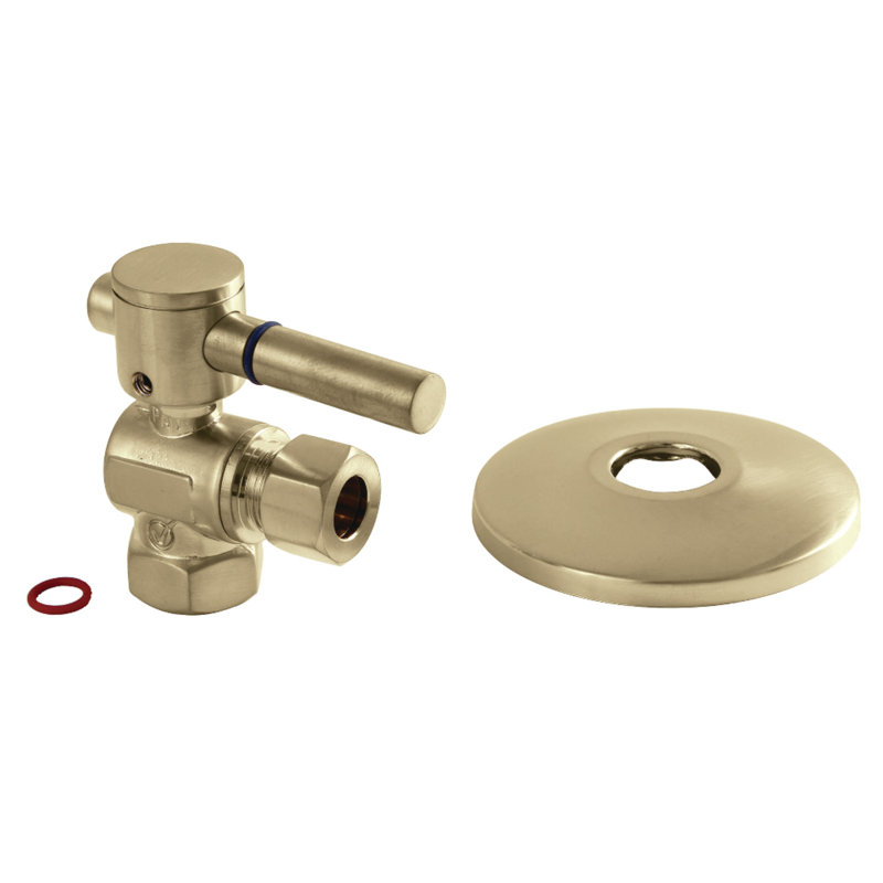 Valve d'arrêt angulaire Comp, Laiton brossé