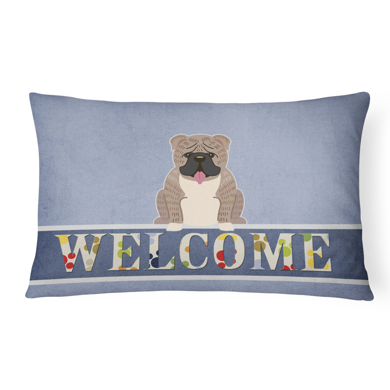  Coussin lombaire Welcome English Bulldog Brindle