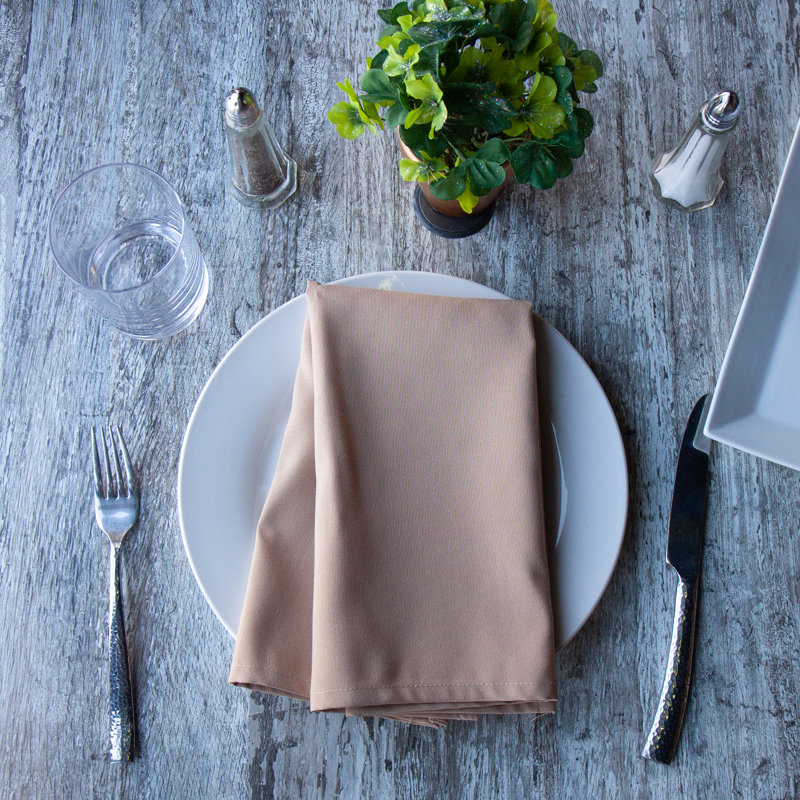 Polyester Square Napkin, Brown
