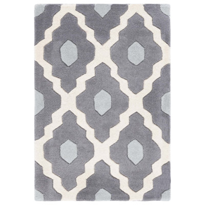 Carolene Hand Tufted Wool Geometric Rug