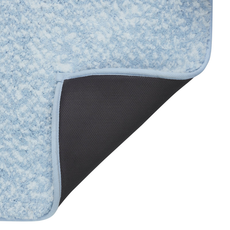 Tapis pour salle de bain Home , Bleu, Simple - L 20 po x l 32 po