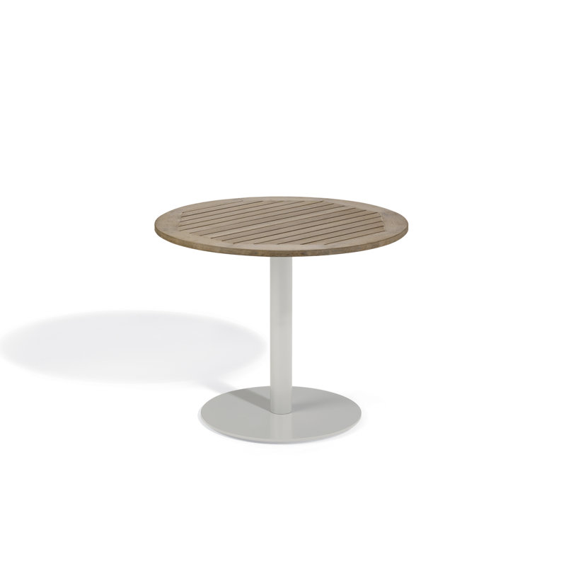 Travira Outdoor Round Bistro Table, 36" W x 36" L, Tekwood Vintage