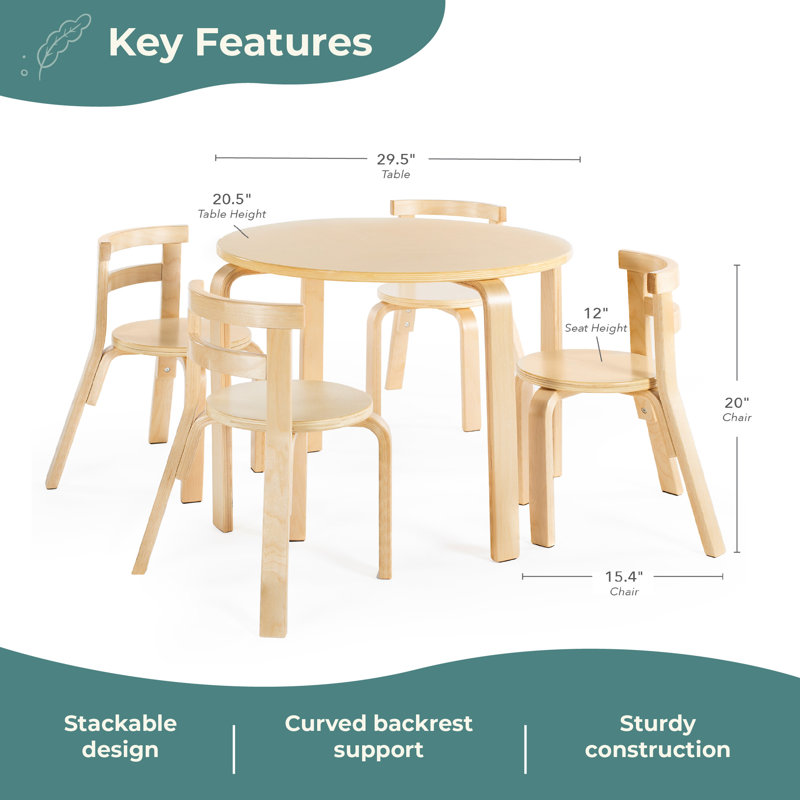 Ensemble de table et chaises Nordic - Naturel