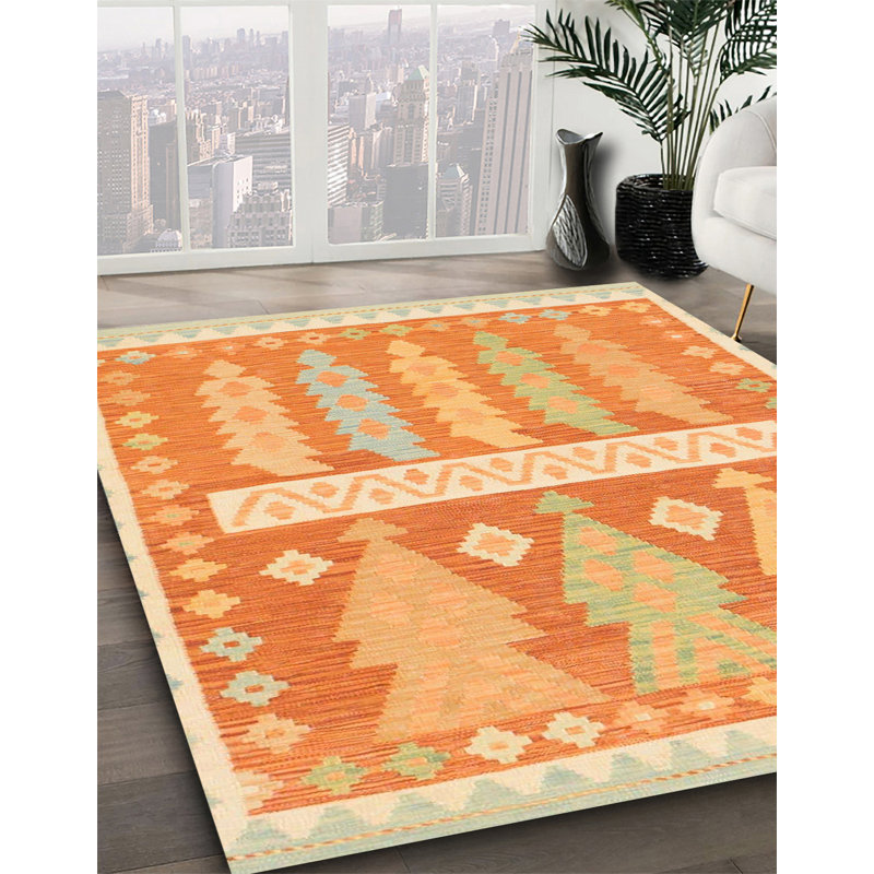 Wool Abstract Indoor Rug, Rectangle 6' x 9'