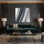 DiagonalStripes, art mural sur toile brune-1638644630