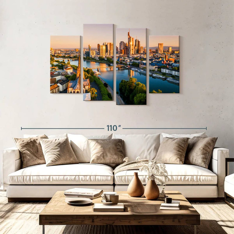 Nicci Frankfurt City Sunrise, 48" H x 75" W