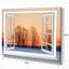 «Open Window to Snowy Sunset», reproduction d'impression sur toile tendue-63677432-63677435