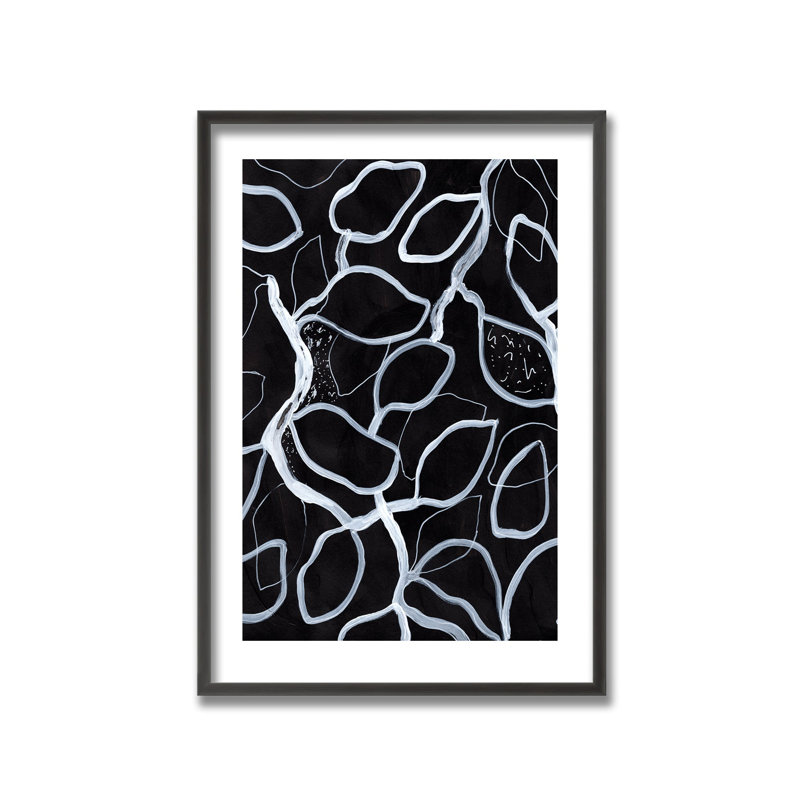 «Abstract Tangled» par 1X - œuvre d'art encadrée sur papier, H 24 po x l 16 po