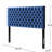 Queen Size Headboard With Navy Blue Velvet Cover, Button Diamond Stitch, Adjustable For Bedroom Decoration Headboard, Size, Contemporary Style, Stitch-1096120665
