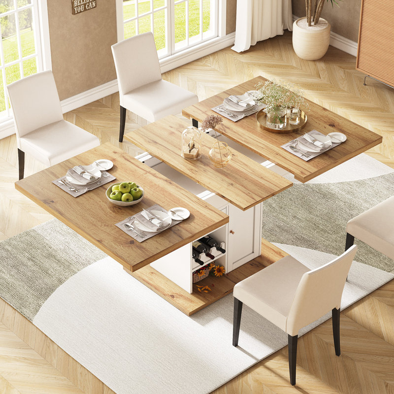 Extendable Dining Table, White