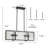 4-light Rectangular Kitchen Island Chandelier