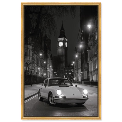 Good Old London Canvas Print Travel Wall Decor by Art Remedy, Gold Frame, 36 x 54