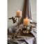 Gold Rabbit Pillar Candle Holder with Clear Glass Hurricane Shade