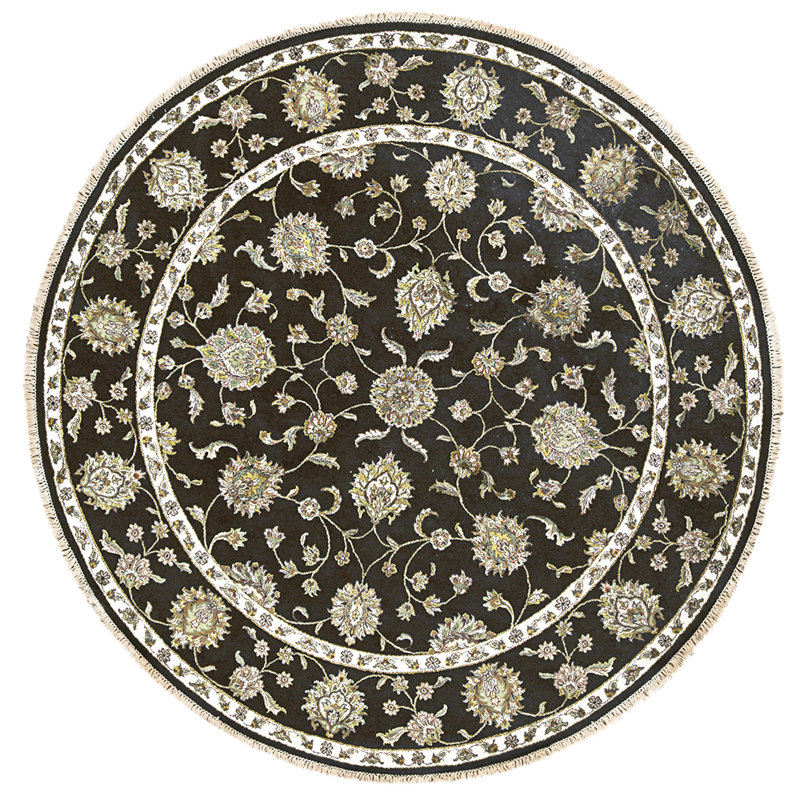 Handmade Silk and Wool Area Rug