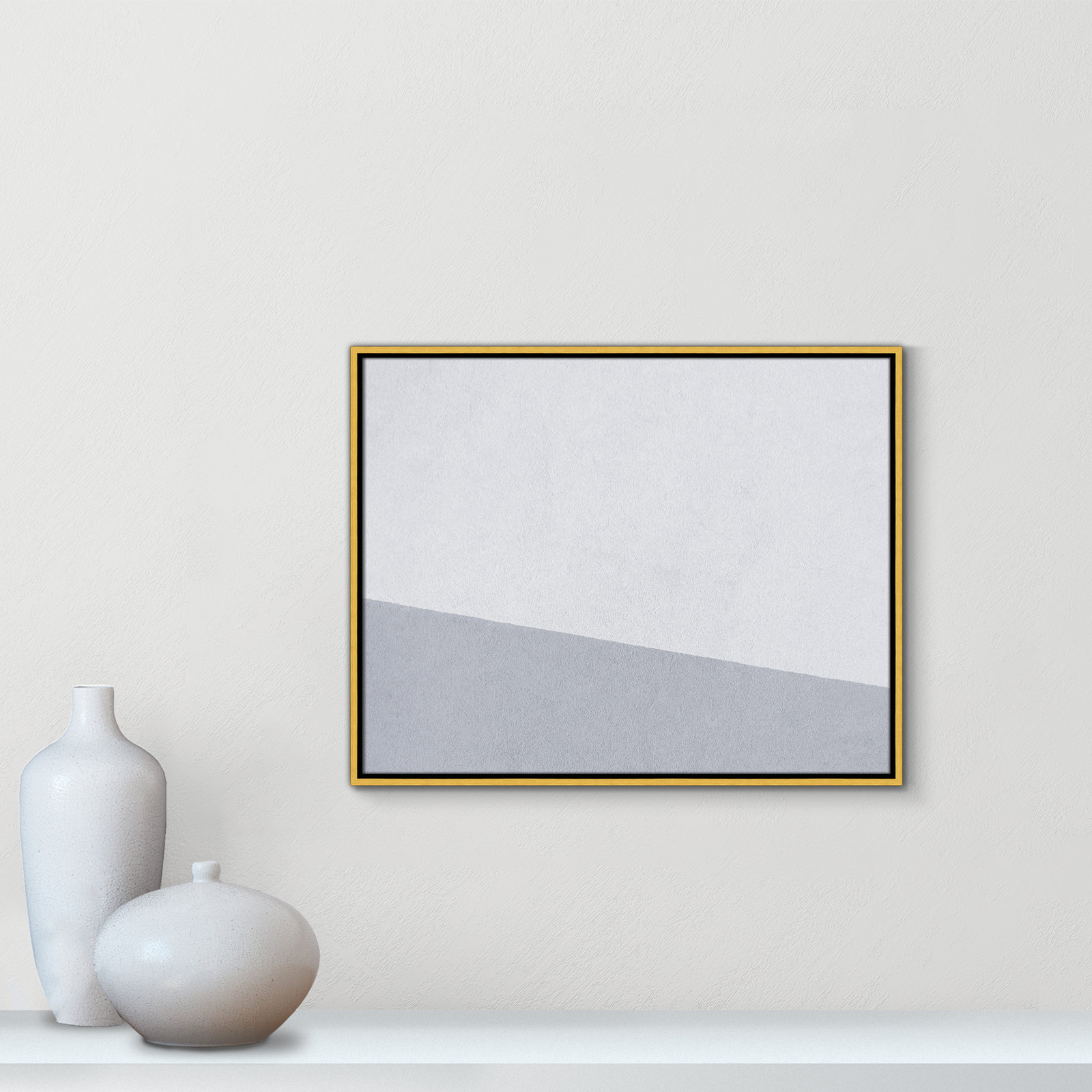 Dominic "Abstract Blues" Print, 23.5" H x 29.5" W x 2" D, Gold Framed Canvas