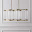 Lustre rectangulaire en verre et métal Cyndy