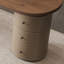 Bureau en bois manufacturé demi-cercle brun noisette-120332182