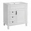 Meuble-lavabo de 24 pouces avec lavabo en céramique, conception compacte et rangement intelligent pour les petites salles de bain-118401293