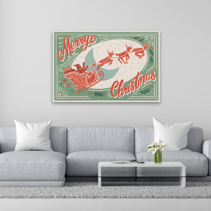 Naughty And Nice I Merry Christmas - animaux, baies, bonbons, cannes, art, H 40 po x l 60 po