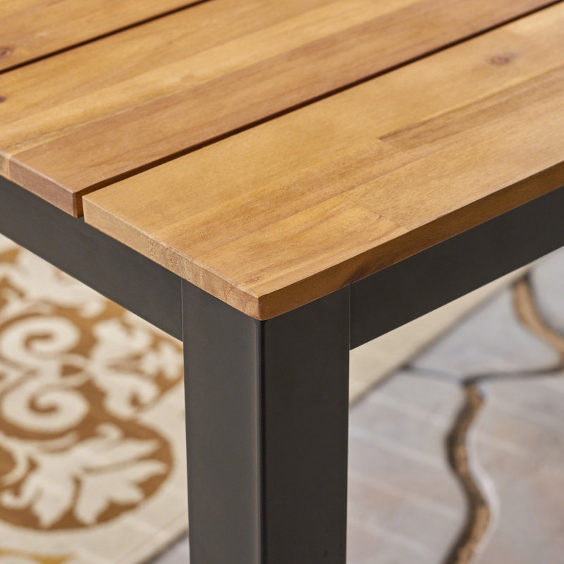 Fashionable Wood Outdoor Table With Iron Construction, 70.15" X 34" 30 And Console Table, Deep Wide 30" H