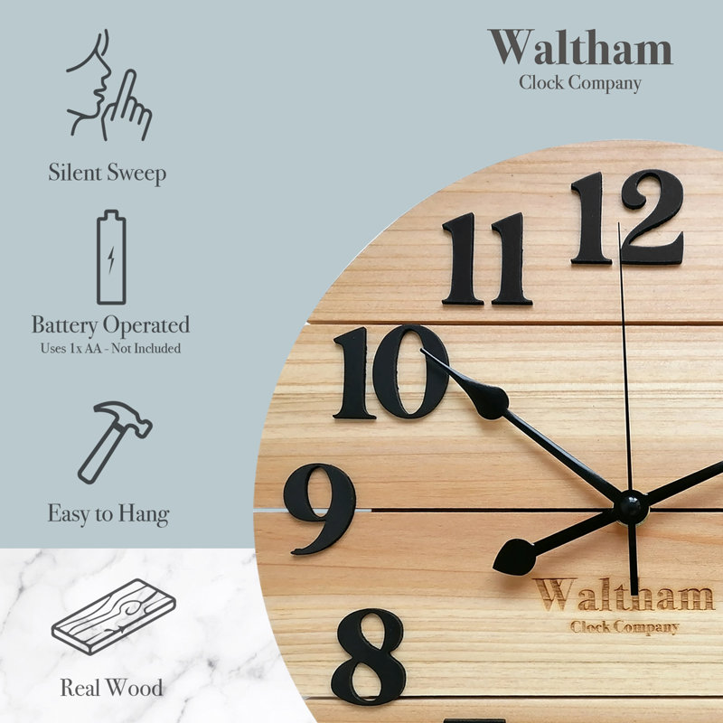Sharp Waltham Wood Wall Clock