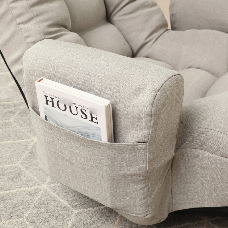 Chaise de loisirs rotative à 360 degrés avec rembourrage confortable