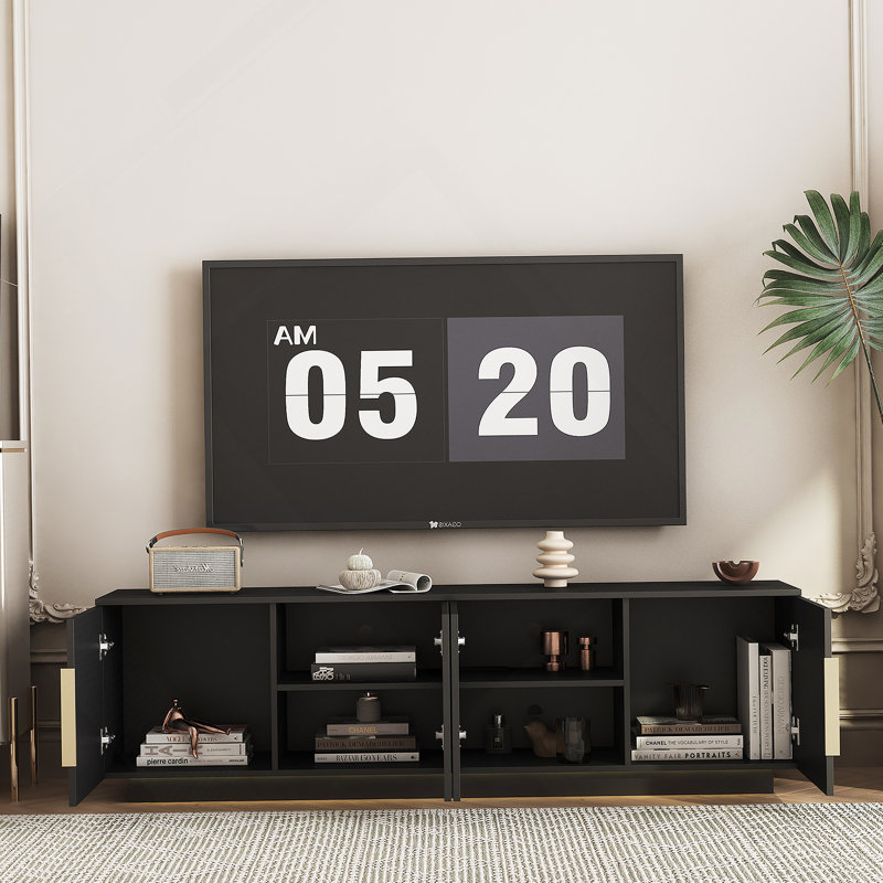 Meuble télé avec 16 couleurs, meuble télé moderne pour téléviseur de 65 pouces