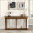 Oak Console Table With Bottom Shelf