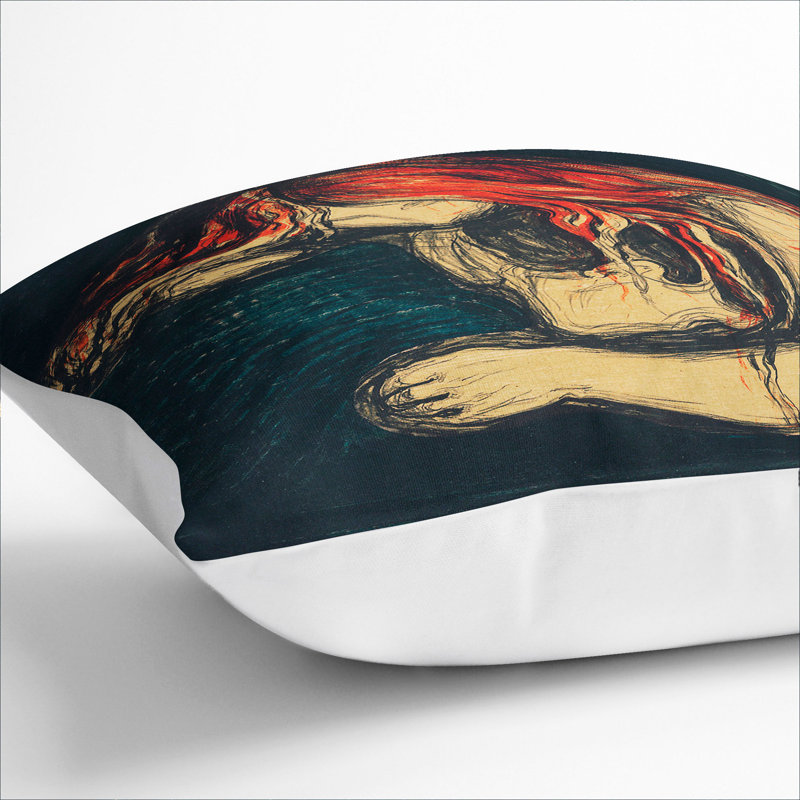The Vampire Vol.2 Scatter Cushion with Filling, 40cm H x 40cm W x 15cm D, White